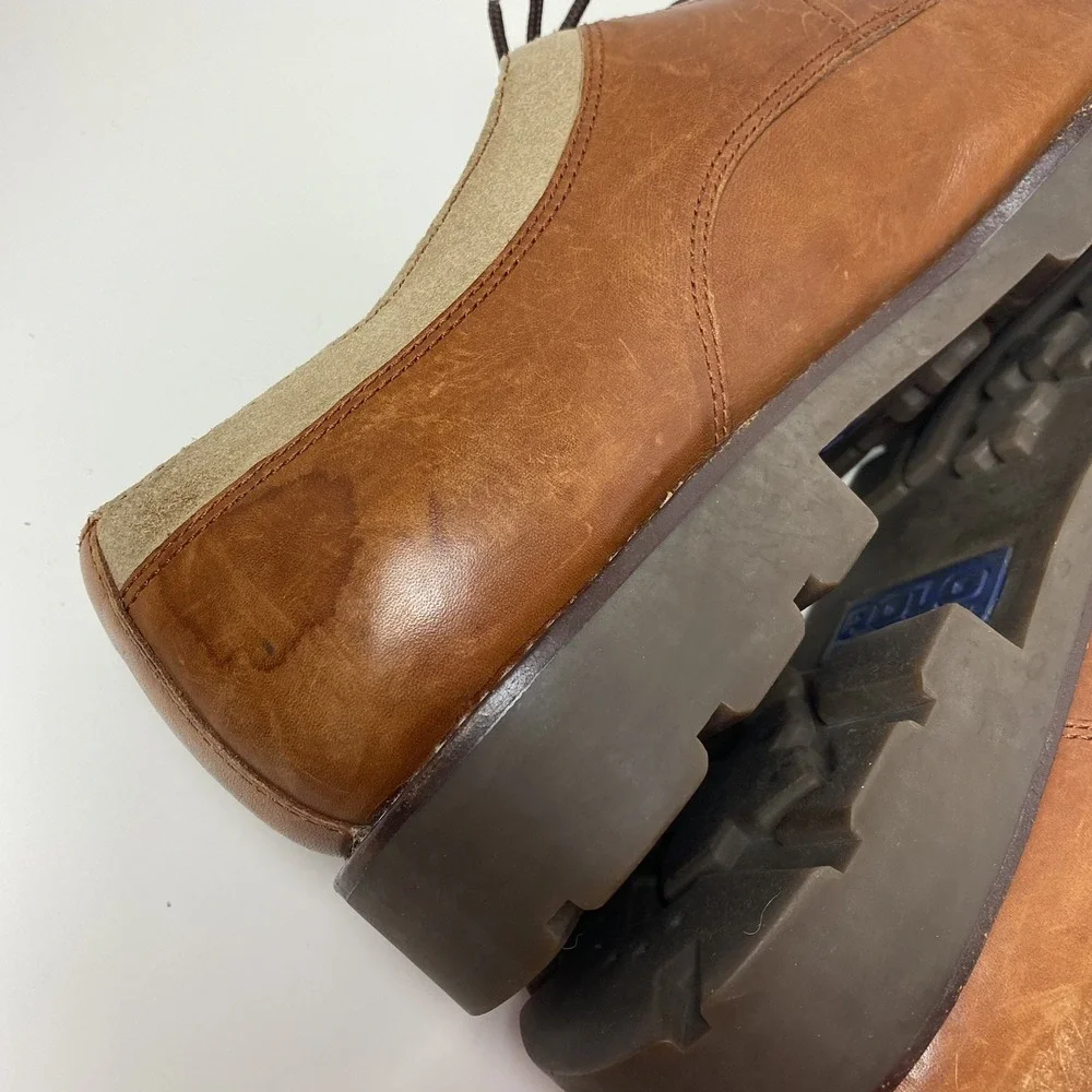 Vintage Polo Ralph Lauren Shoes Mens Size 10.5 D Brown Tan Oxford Derby Two Tone